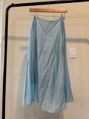 Women's Light Blue Flowing Circle Skirt